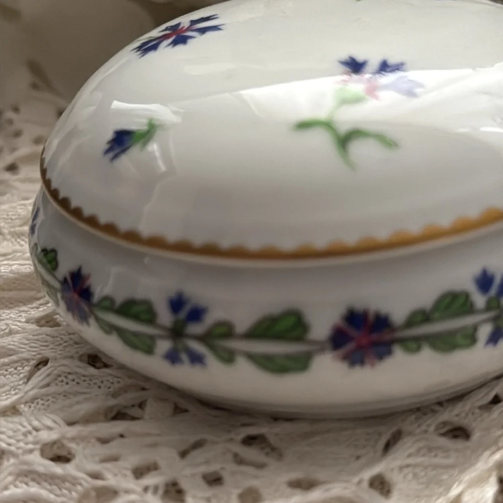 Tiffany & Co. Limoges “Villandry” Porcelain Trinket Jewelry Box